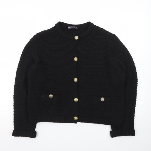 Marks and Spencer Women's Black Knit Button Cardigan Medium