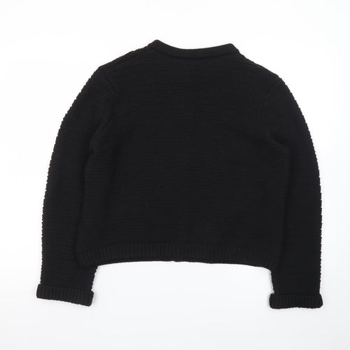 Marks and Spencer Women's Black Knit Button Cardigan Medium