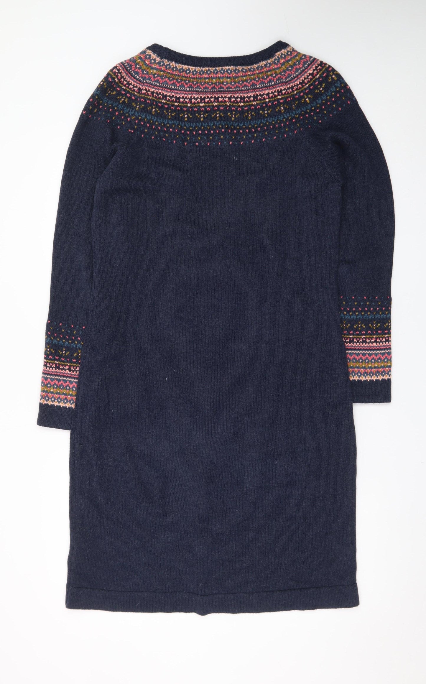 Brakeburn Women’s Blue Fair Isle Knit Jumper Dress Size 12