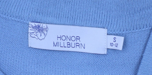Honor Millburn Womens Blue Striped Knit Cardigan Size S 10-12