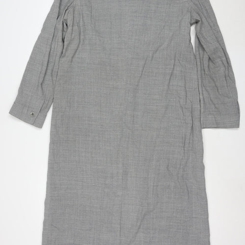 Liz Claiborne Women's Grey Long Overcoat Size 12 Wool Blend