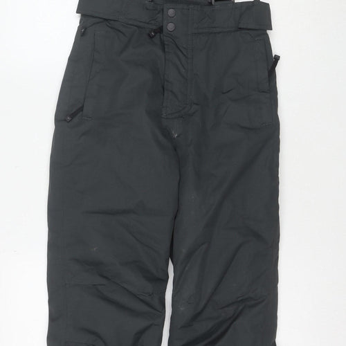 Parallel Boys Black 11-12 Years Ski Salopettes Waterproof Winter Trousers