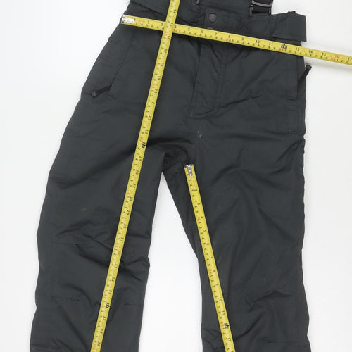 Parallel Boys Black 11-12 Years Ski Salopettes Waterproof Winter Trousers