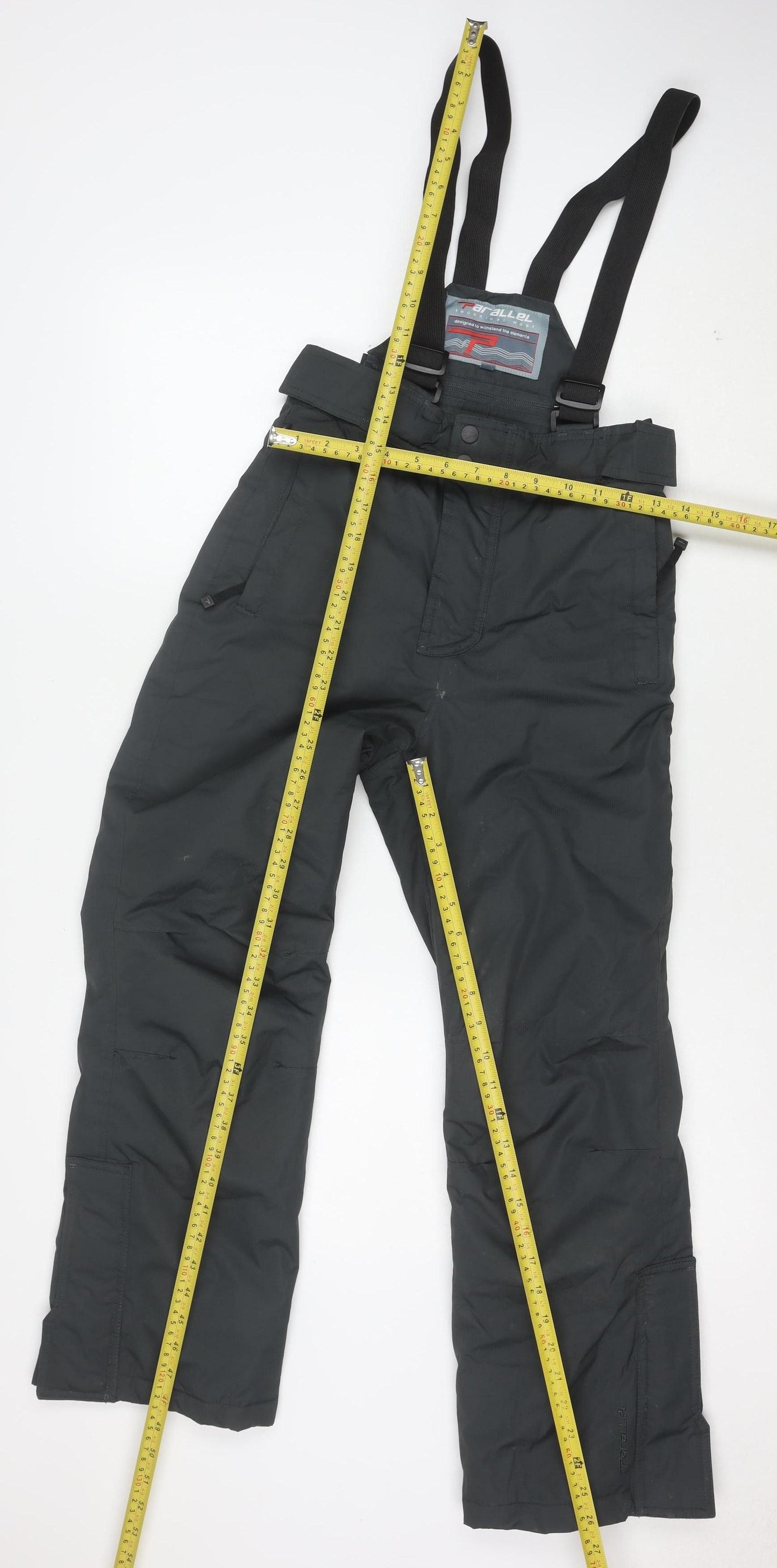 Parallel Boys Black 11-12 Years Ski Salopettes Waterproof Winter Trousers