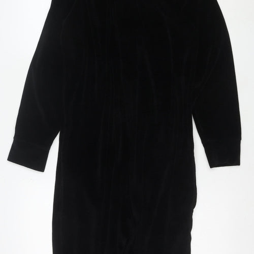 boohooMAN Men’s Black S Velour Zip Hoodie Jumpsuit Lounge Trousers