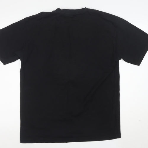 Kenzo Men Black XL Embroidered Tiger Logo Cotton T-Shirt