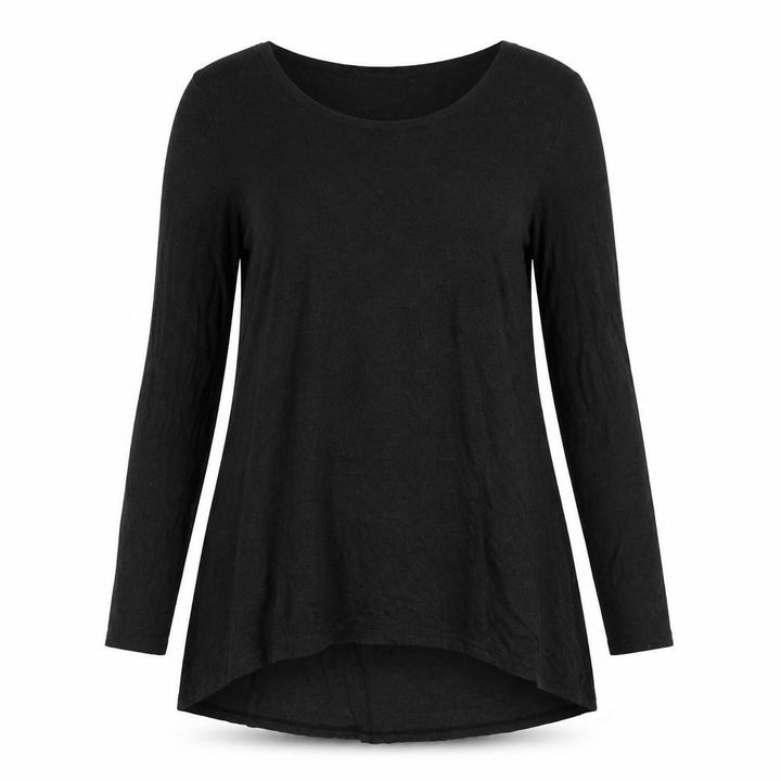 Crea Concept Women Black Long Sleeve A-Line Jersey Dress Size 12
