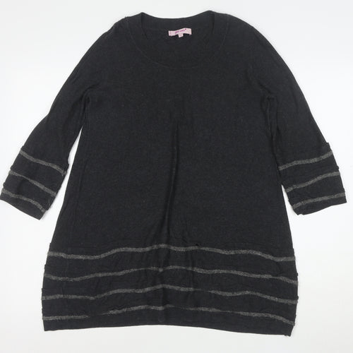 Marks and Spencer Women Grey Size 10 Knit Jumper Dress