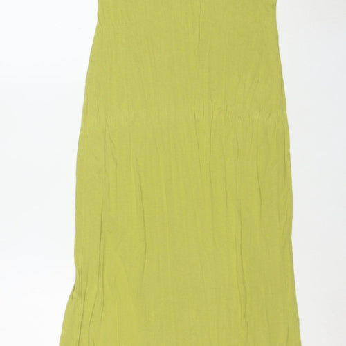 French Connection Women's Green Long Cotton Tank Dress Size L