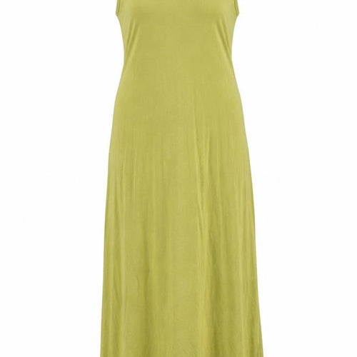 French Connection Women's Green Long Cotton Tank Dress Size L