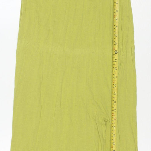 French Connection Women's Green Long Cotton Tank Dress Size L