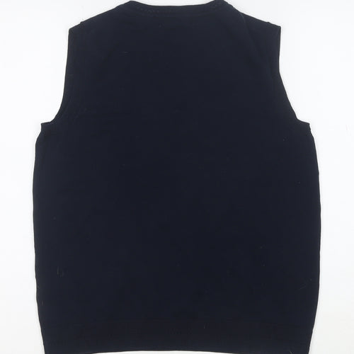 Boden Women's Blue Cotton V-Neck Sleeveless Knit Vest M