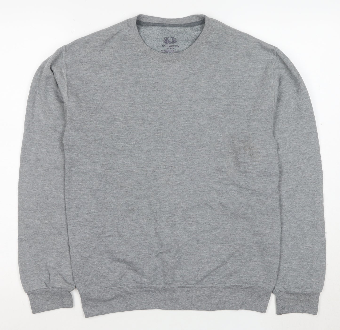 Fruit of the Loom Mens Grey Small Pullover Sweatshirt