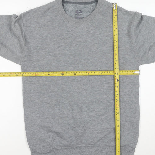 Fruit of the Loom Mens Grey Small Pullover Sweatshirt