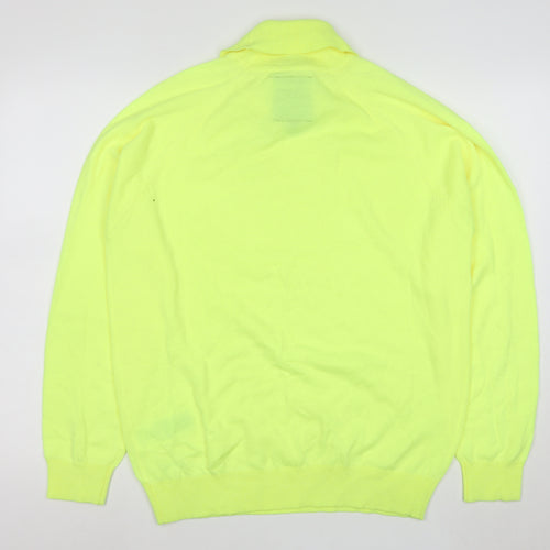 Threadbare Men's Yellow Roll Neck Lightweight Acrylic Jumper L