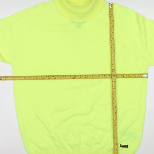 Threadbare Men's Yellow Roll Neck Lightweight Acrylic Jumper L