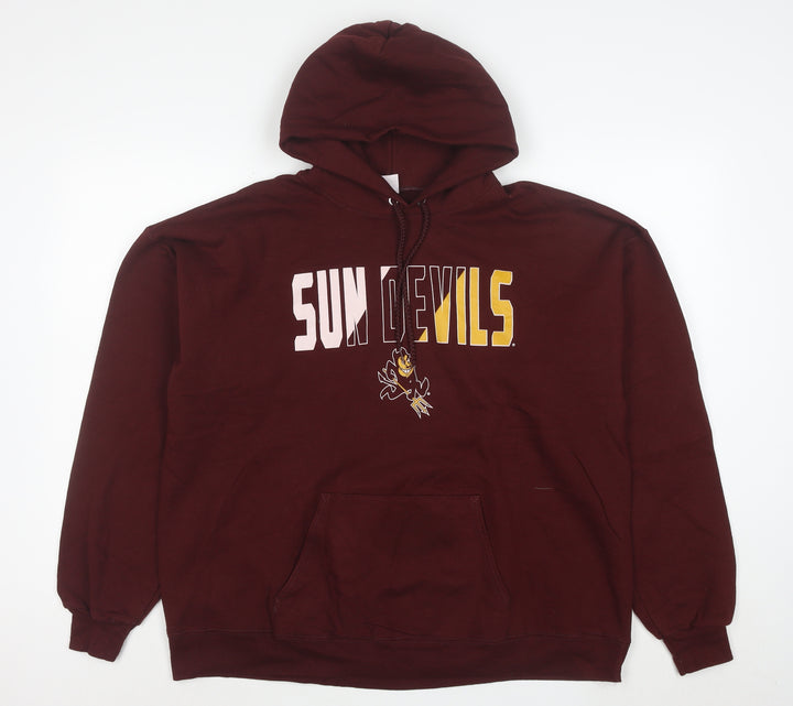 Hanes Men’s Red XL Pullover Hoodie Sun Devils Sports Fleece