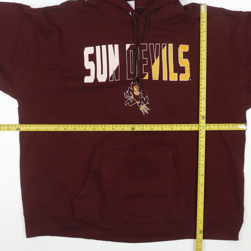 Hanes Men’s Red XL Pullover Hoodie Sun Devils Sports Fleece