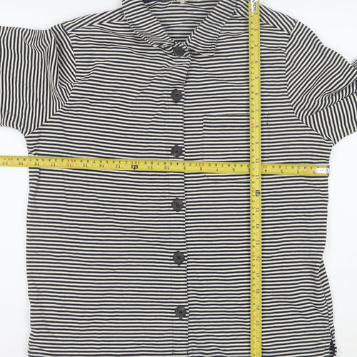 Fat Face Womens Blue Striped Button-Up Cotton Shirt Size 8