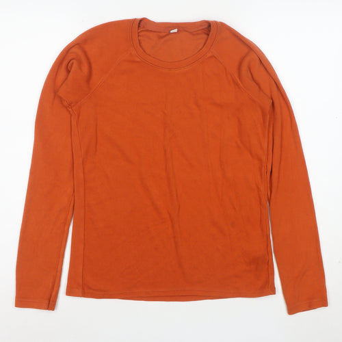 Uniqlo Women’s Orange Heattech Long Sleeve Top Size S