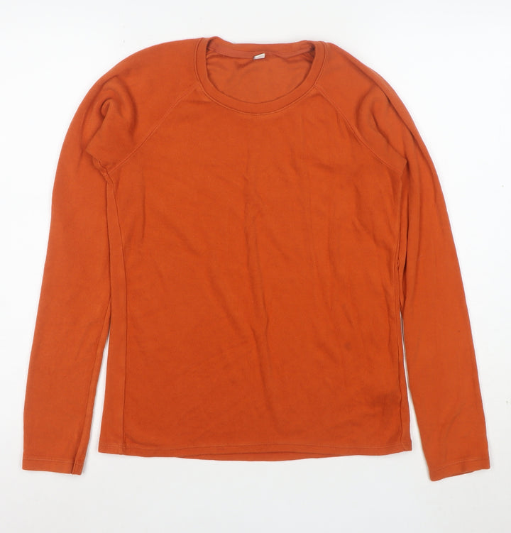 Uniqlo Women’s Orange Heattech Long Sleeve Top Size S