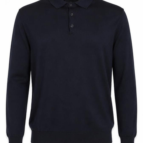 Next Men's Blue Merino Wool Collared Henley Jumper Medium