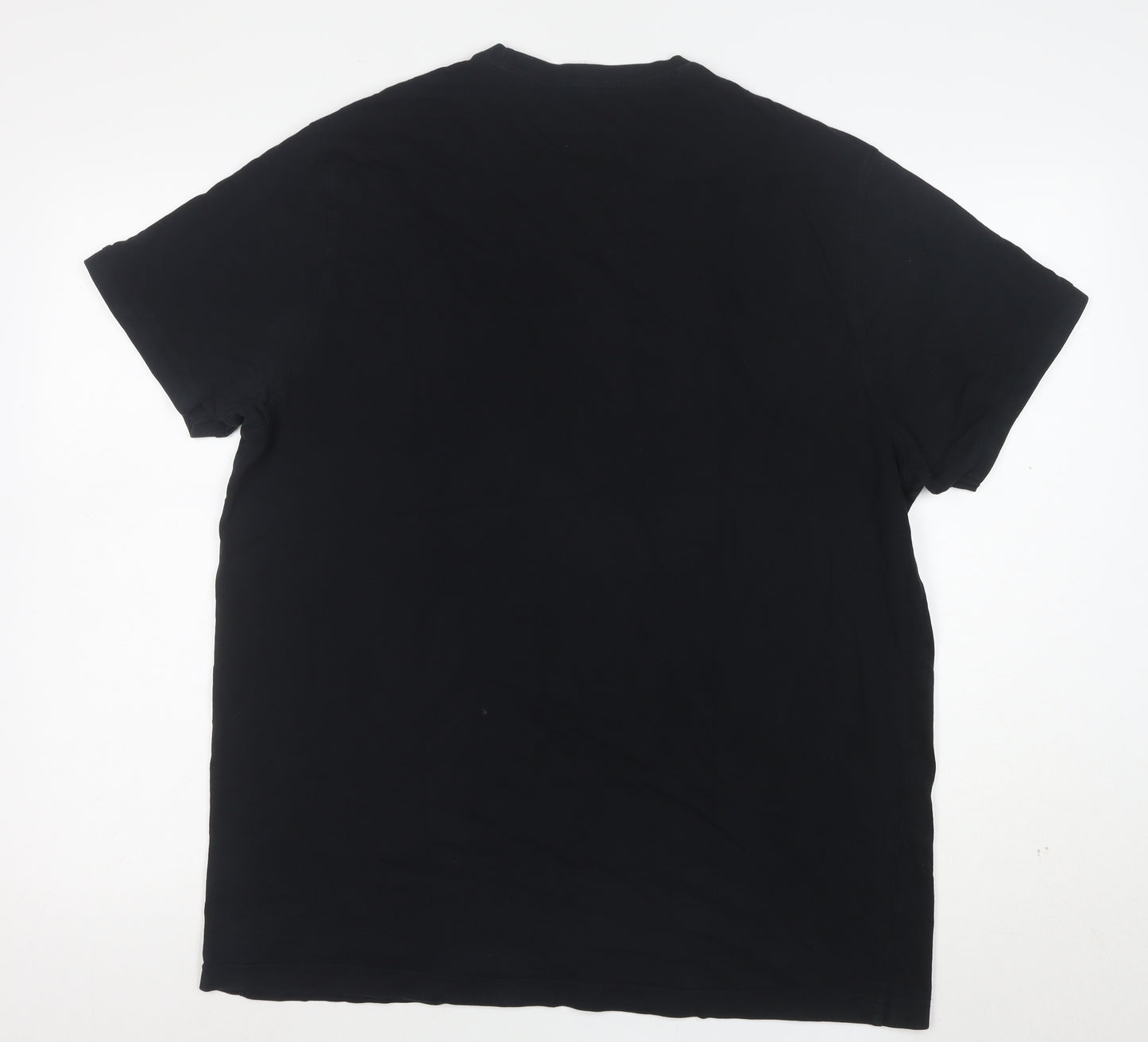 Luke Men's Black Cotton Crew Neck Logo T-Shirt Size L