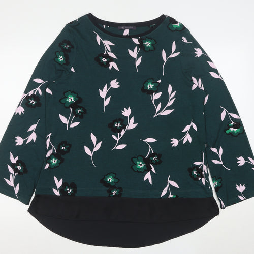 Marks and Spencer Womens Green Floral Tunic Blouse Size 16