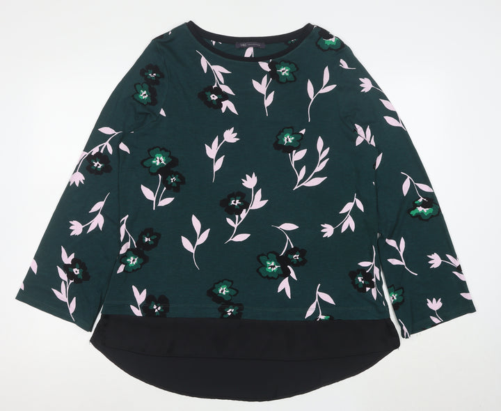 Marks and Spencer Womens Green Floral Tunic Blouse Size 16