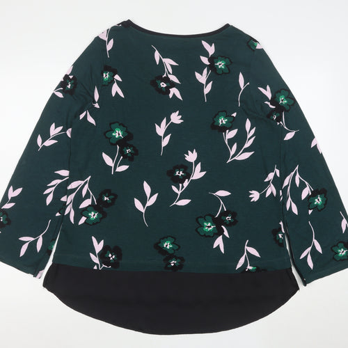 Marks and Spencer Womens Green Floral Tunic Blouse Size 16