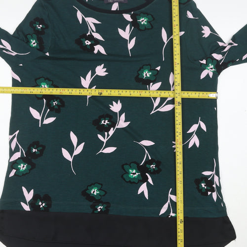 Marks and Spencer Womens Green Floral Tunic Blouse Size 16