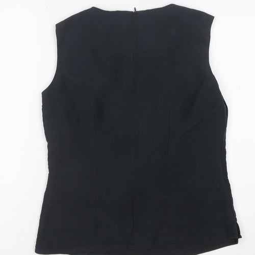 Monsoon Women’s Black Sleeveless Ruffle Blouse Size 10