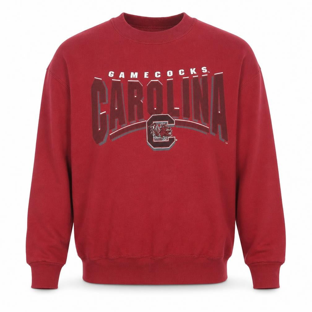 Front view of Pro Layer Men Red Carolina Gamecocks Graphic Sweatshirt M Regular Fit