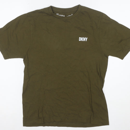 DKNY Women’s Green Cotton Short Sleeve Basic Crew T-Shirt Size S