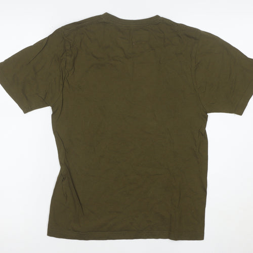 DKNY Women’s Green Cotton Short Sleeve Basic Crew T-Shirt Size S