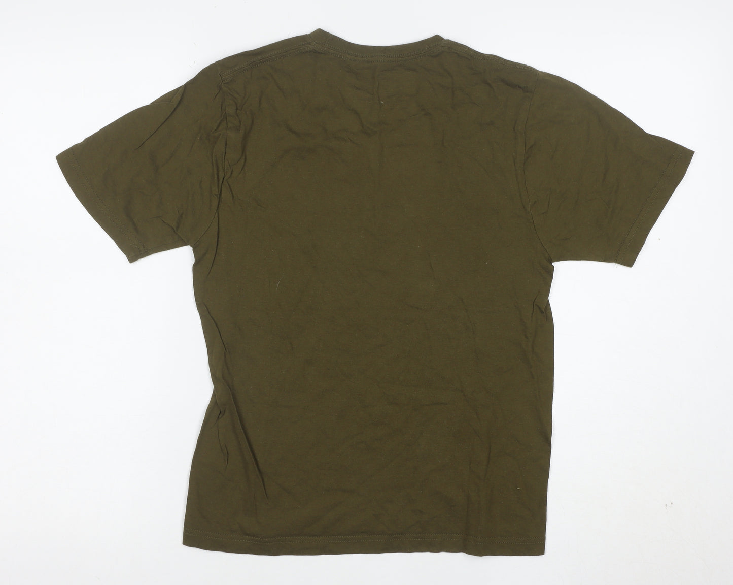 DKNY Women’s Green Cotton Short Sleeve Basic Crew T-Shirt Size S