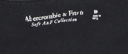 Abercrombie & Fitch Women Black Long Sleeve Bodysuit M Soft AF Collection