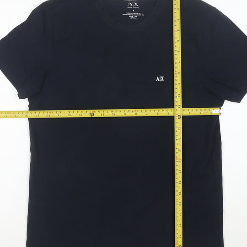 Armani Exchange Men's Black Cotton Crew Neck Short Sleeve T-Shirt Size S