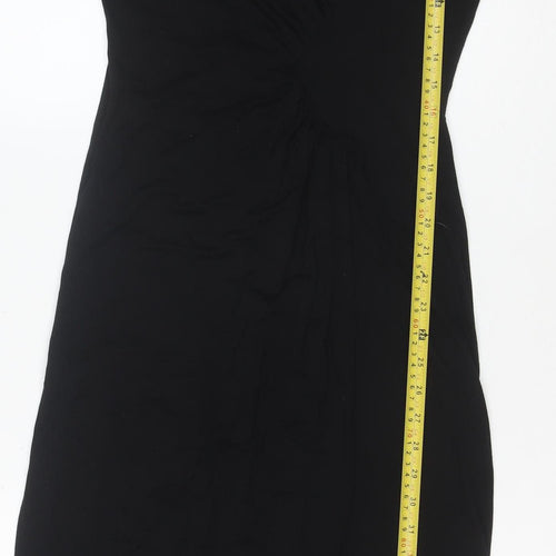 Next Women's Black V-Neck Bodycon Dress Size 10 3/4 Sleeve
