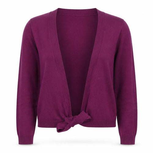 Next Women Purple Bow Front Cardigan UK 14 Long Sleeve Knit