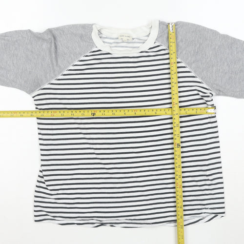 River Island Women’s Multicoloured Striped Raglan 3/4 Sleeve T-Shirt Size 10