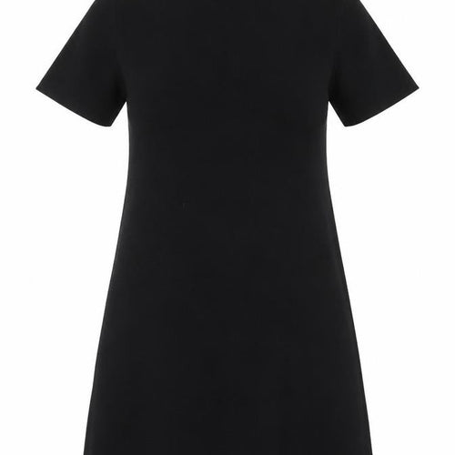 Next Women’s Black Merino Wool Short Sleeve Knit Shift Dress S