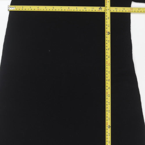 Next Women’s Black Merino Wool Short Sleeve Knit Shift Dress S