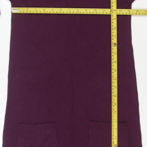 Intuition Women Purple Size 10 Jumper Dress Knit Long Sleeve