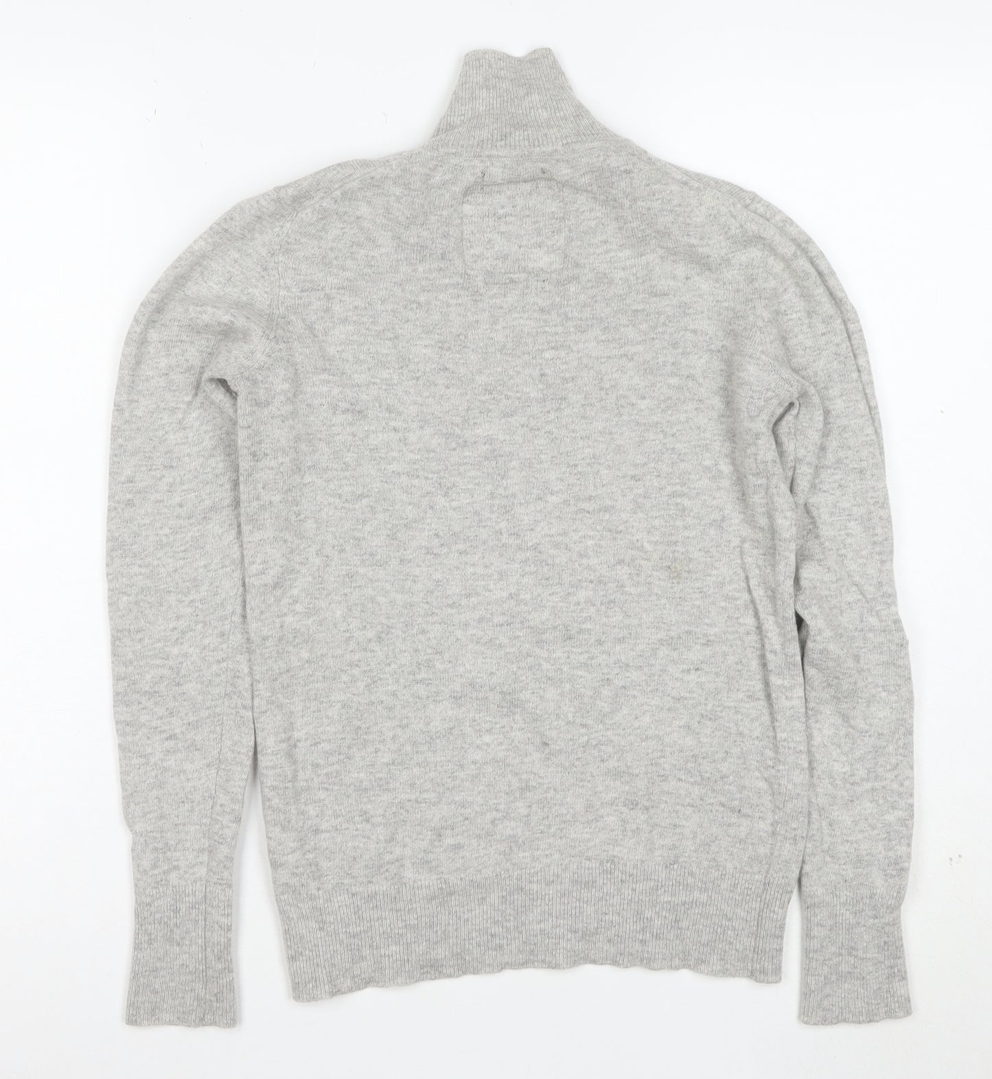 Superdry Women Grey Roll Neck Wool Blend Jumper XS