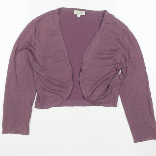 Kaliko Womens Purple Size 10 Long Sleeve Shrug Cardigan
