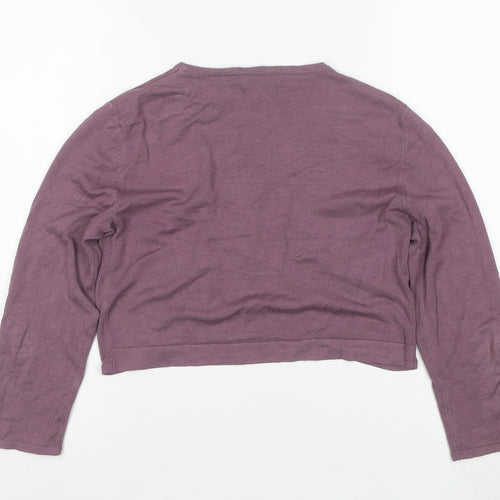 Kaliko Womens Purple Size 10 Long Sleeve Shrug Cardigan