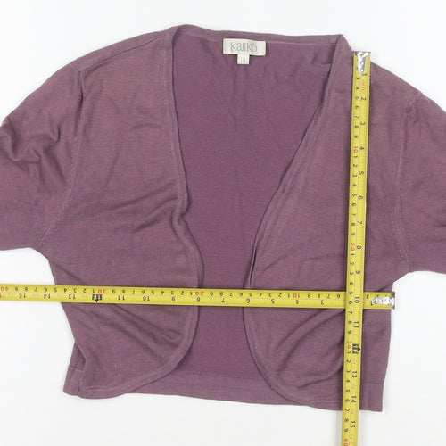 Kaliko Womens Purple Size 10 Long Sleeve Shrug Cardigan