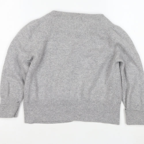 Marks and Spencer Women’s Grey Cashmere Scoop Neck Cardigan Size 14