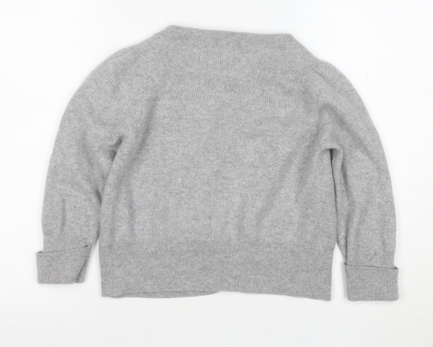 Marks and Spencer Women’s Grey Cashmere Scoop Neck Cardigan Size 14